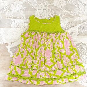crown & ivy Lime Green and Pink Top